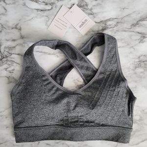 Auden Seamless Crossback Bralette, XS Gray